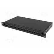 Fiber patch panel black Number of ports 24 19 rack Rack  Fop1-24St-Fcb