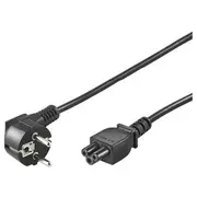 Goobay  Power supply cord Cee/7/7 to mickey, angled 68004 Black 4040849680045