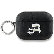 Karl Lagerfeld Klap2Pgkcpk Airpods Pro 2 2022 2023 cover czarny black Monogram  Choupette Head 3666339283582