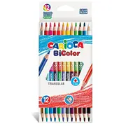 Krāsainie zīmuļi Carioca Bi-Color, trīsstūrveida, 12 gab./iepak.  200-12888 8003511429911