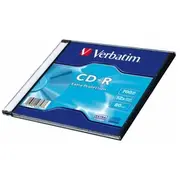 Verbatim Matrica Cd-R 700Mb 1X-52X Papildus Aizsardzība / Slim iepakojums  43347V 023942433477