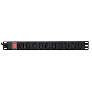 Pagarinātājs Gembird Pdu 16A 3500W 10 pcs C13 sockets  Eg-Pdu-10C132C19 8716309127202