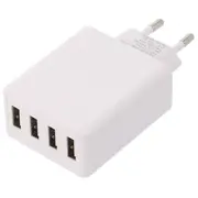 Power supply switching mains,plug-in 5Vdc 30W Out Usb x4  Zsi-44962 44962