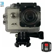 Riff Spk-1 Ultra Hd 4K 16Mpix Wi-Fi Sporta Kamera ar 2 Lcd Pulti Amp 8X Fiksācijas komplektu Sudraba  Rf-Spk1-Silver 4752219007986