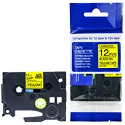 Tz2-S631 uzlīmju lente Strong melns uz dzeltena, 12Mm Analogs tzeS631  6936035900210