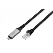 Cable Usb 3.2 Gen 1 Rj45 plug,USB C plug nickel plated 2M  Ak-300601-020-S