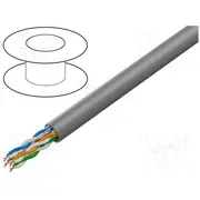 Wire U/Utp Cat 5E 4X2X25Awg Cu wire Pvc grey 305M Øcable 5Mm  Lcu5-12Cu-0305.S Lcu5-12Cu-0305-S