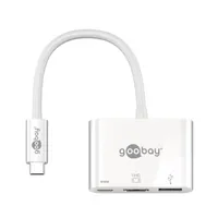 Goobay Usb-C to Hdmi/Usb-C/Usb-A 3.0 Multiport Adapter White 62104  4040849621048