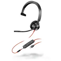 Poly Blackwire 3315, Bw3315-M Usb-C  Headset Built-In microphone Yes Black Usb Type-C Wired 214015-01 017229167773
