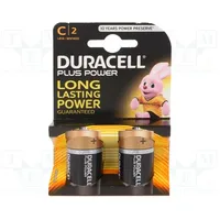 Battery alkaline 1.5V C non-rechargeable 2Pcs Plus  Bat-Lr14/Dr-Plusb2 Lr14/C K2 Power