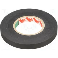 Tape textile W 9Mm L 30M Thk 0.14Mm rubber black -40125C  Scapa-1837-9/30 Scapa 1837