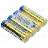 Battery alkaline 1.5V Aa non-rechargeable Ø14.5X50Mm 4Pcs.  Bat-Lr6/Mx-S4 Lr6 Maxell S4