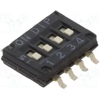 Switch Dip-Switch Poles number 4 On-Off 0.1A/50Vdc Pos 2  Nhdfs04 Dhnf-04F-T-V