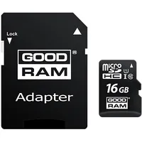 M1Aa-0160R12 Memory card Sd Hc Micro 16Gb Read 100Mb/S Write 10Mb/S Goodram 