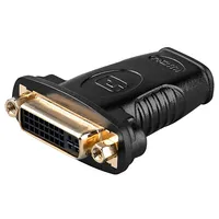 Goobay  Black Hdmi female Type A Dvi-I Dual-Link 245 pin Hdmi/Dvi-I adapter, gold-plated 68690 4040849686900