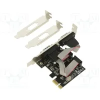 Pc extension card Pcie D-Sub 9Pin male x2,PCIe 2Mbps  Spc-22