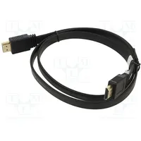 Cable Hdcp 2.2,Hdmi 2.0,Flat Hdmi plug,both sides Pvc 1M  Goobay-61277 61277