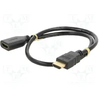 Cable Hdcp 2.2,Hdmi 2.0 Hdmi socket,HDMI plug 0.5M black  Goobay-61306 61306