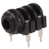 6.35 mm Female Jack Connector - Closed Circuit Mono  Ca045 5410329281748