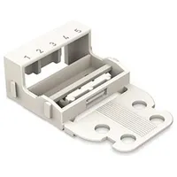 Mounting Carrier - For 5-Conductor Terminal Blocks 221 Series 4 mm² With Snap-In Foot Vertical White  Wg221525 5410329716103