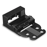 Mounting Carrier - For 5-Conductor Terminal Blocks 221 Series 4 mm² With Snap-In Foot Vertical Black  Wg221525B 5410329716110