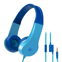 Motorola  Kids Wired Headphones Moto Jr200 Over-Ear Built-In microphone 3.5 mm plug Blue 505537470992 5055374709924