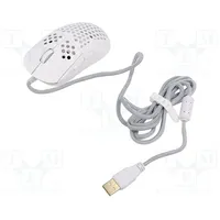 Optical mouse white Usb A wired 1.8M No.of butt 7  Savgm-Hexwhite