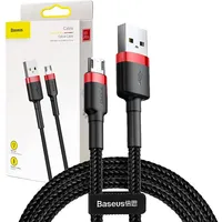Baseus Cafule Cable Durable Nylon Braided Wire Usb  micro 2A 3M black-red Camklf-H91 6953156296381 020563
