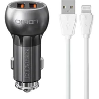 Ldnio C503Q 2Usb Car charger  Lightning Cable 5905316142480 042780
