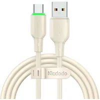 Usb to Usb-C Cable Mcdodo Ca-4750 with Led light 1.2M Beige  6921002647502 054520