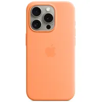 Apple iPhone 15 Pro Silicone Case with Magsafe - Orange Sorbet  Mt1H3Zm/A 0194253939931