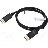 Cable Displayport 1.4 plug,both sides 1M black  Ak-340106-010-S