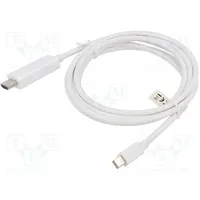 Cable Displayport 1.2,Hdmi 2.0 2M white  Ak-340304-020-W