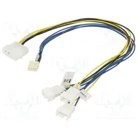 Wire for fan supplying Plug straight 0.3M splitter 3X  Ak-Cb002
