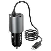 Car charger  Dudao R5Prol 1X Usb, 3.4A Lightning cable 17W Grey 6973687240516 039470
