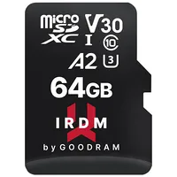 Memory card Goodram Irdm Microsdxc 64 Gb Class 10 Uhs-I/ U3 A2 V30 Ir-M2Aa-0640R12  058789