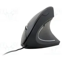 Optical mouse black Usb A wired Features Dpi change button  Mus-Ergo-01
