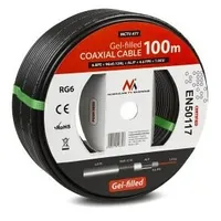 Maclean Antenna/Satellite Coaxial Cable, Gel-Filled, Earth, Outdoor, Rg6, 75Ohm, 100M, Mctv-477  5902211116707 Wlononwcrbewb