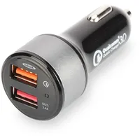 Qualcomm Quick Charge 3.0 Car Charger, 2Xusb 3A/2,4A, black and silver  Asasslu00000007 4054007841032 84103
