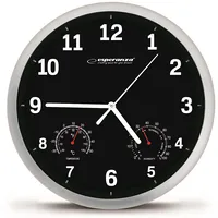Esperanza Ehc016K Sienas pulkstenis ar termometru un gaisa mitruma mērītāju. 25Cm  5901299930069