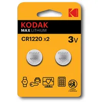 Kodak Lithium Cr1220 / 3V Baterijas 2Gab.  Cr1220-2Bl 887930417715
