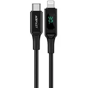 Acefast cable Mfi Usb Type C - Lightning 1.2M, 30W, 3A black C6-01 Black C6-01-C-L  6974316281030