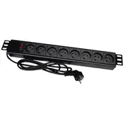 Alantec Pz081U3M power extension 3 m 8 Ac outlets Indoor Black  5901738556348 Zasaanlik0012