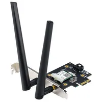 Asus  Pce-Ax3000 802.11Ax Ax3000 Dual-Band Pcie Wi-Fi 6 2 external antennas Bluetooth 5.0, Wpa3 network security, Ofdma and Mu-Mimo 4718017516396 Ksiasupci0011
