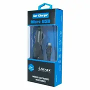 Atx Platinum Premium Auto Lādētājs 12 / 24V 1A  Micro Usb kabelis Melns Zilā blistera Ps-M-Ch1A-Bbk Atx-C-Ch1A-Bbk 5908219991179