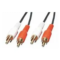 Audio kabelis, 2 x Phono Male / Male, 20M, melns, apzeltīti savienotāji  35476