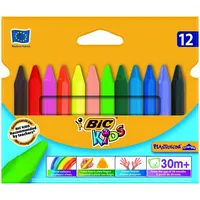 Bic Wax Crayons Plastidecor Triangle 12 colours 000789  8297732 308612400078