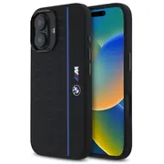 Bmw Silicone Magsafe Hexagon Blue Line Cover Aizsargapvalks priekš Apple iPhone 16  Bmhmp16S23Sheb 3666339324841