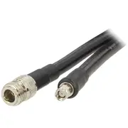 Cable 5M N female,RP-SMA male Pe black 50Ω  Qoltec-57028 57028