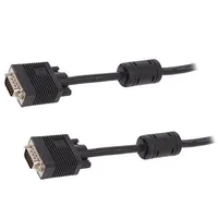 Cable D-Sub 15Pin Hd plug,both sides black 1.8M Core Cu  Ak-310103-018-S